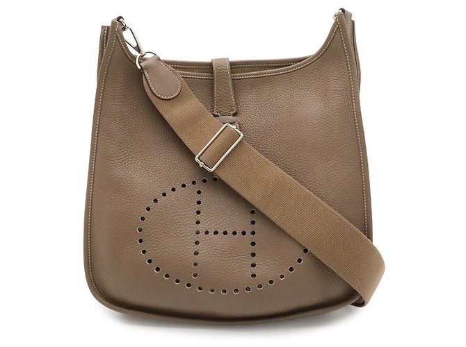 Hermès Borsa a tracolla Hermes Evelyne 3 III GM Taupe - vista 2