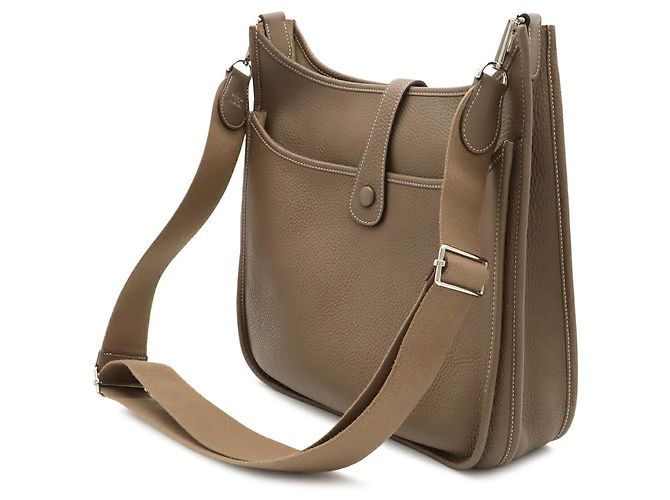 Hermès Borsa a tracolla Hermes Evelyne 3 III GM Taupe - vista 3