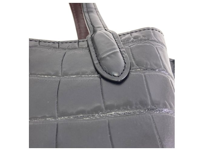 Bolsa de mão em couro 2-Way Coach Preto - vista 11