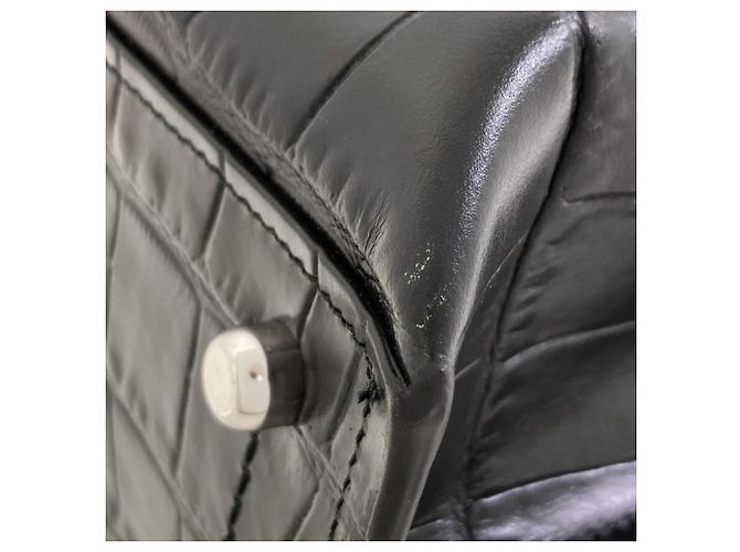 Bolsa de mão em couro 2-Way Coach Preto - vista 15