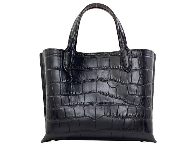 Bolsa de mão em couro 2-Way Coach Preto - vista 2