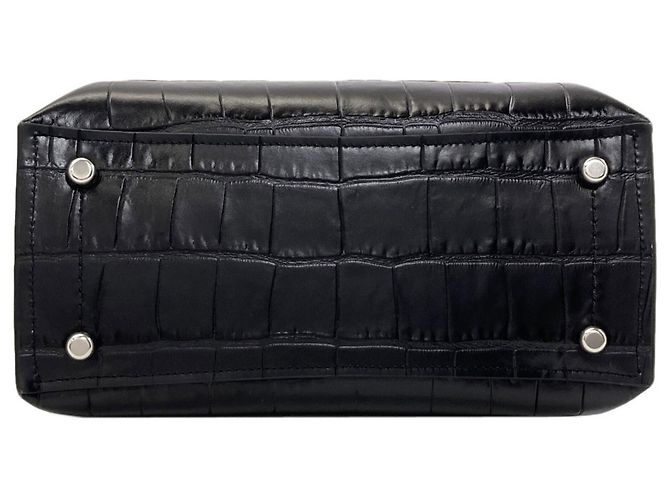 Bolsa de mão em couro 2-Way Coach Preto - vista 4