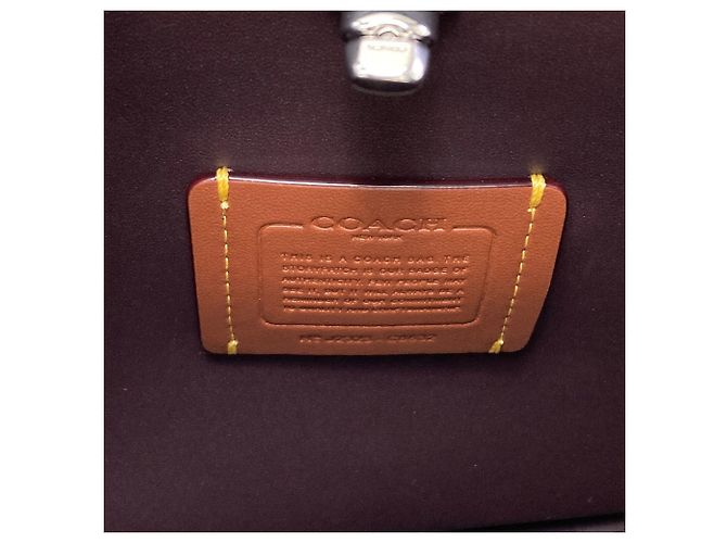 Bolsa de mão em couro 2-Way Coach Preto - vista 7