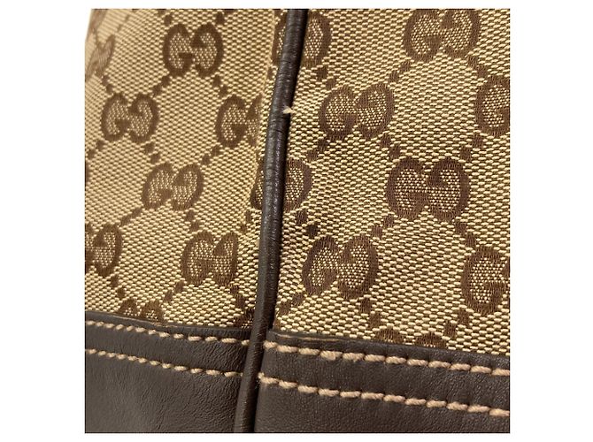 Bolso Tote Gucci 169946 New Brit GG Castaño - vista 11