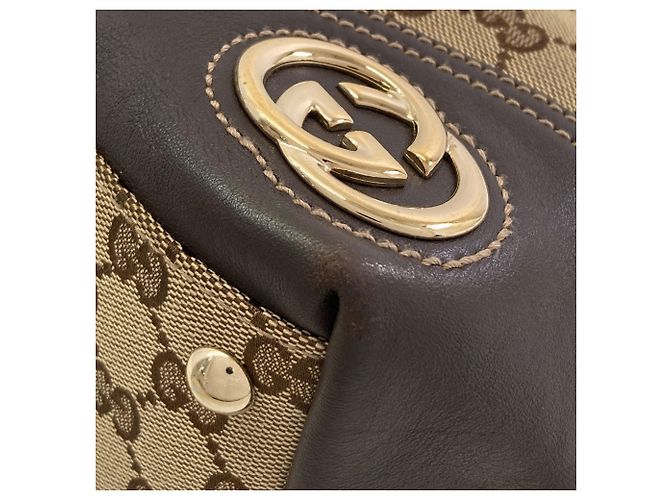 Bolso Tote Gucci 169946 New Brit GG Castaño - vista 15