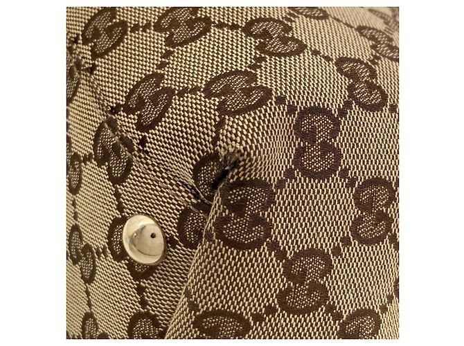 Bolso Tote Gucci 169946 New Brit GG Castaño - vista 16