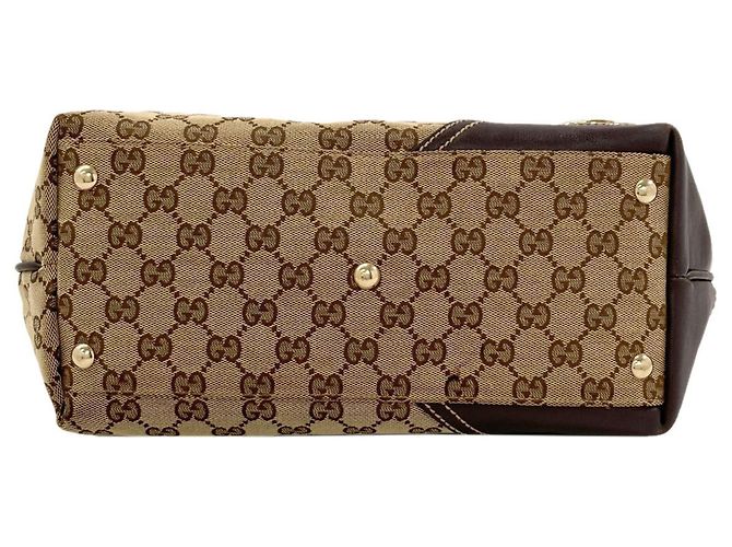 Bolso Tote Gucci 169946 New Brit GG Castaño - vista 4
