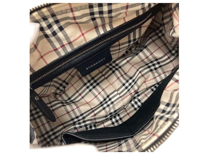 Burberry Logo Leather Handbag for Women Black - view 5