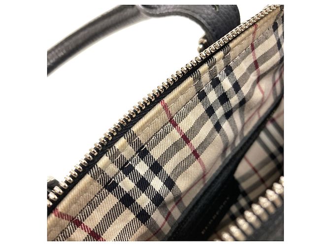 Burberry Logo Leather Handbag for Women Black - view 7