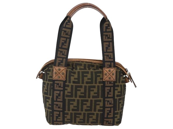 Fendi Vintage FF Zip Zucca Canvas Small Braun - Ansicht 2