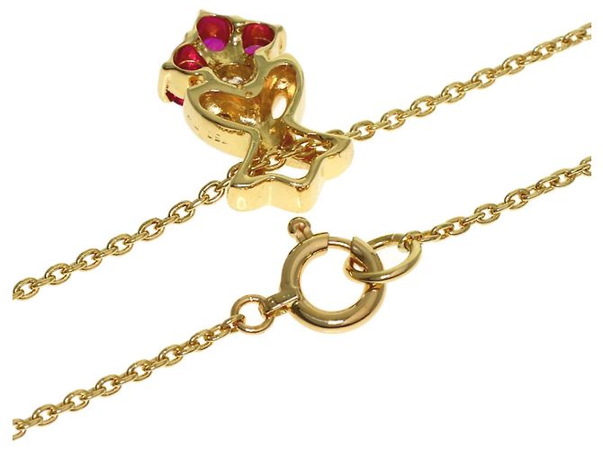 Collana Christian Dior in oro giallo 18K con rubini e diamanti - vista 2