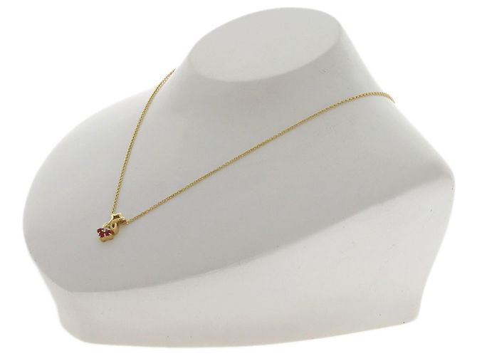 Collana Christian Dior in oro giallo 18K con rubini e diamanti - vista 5