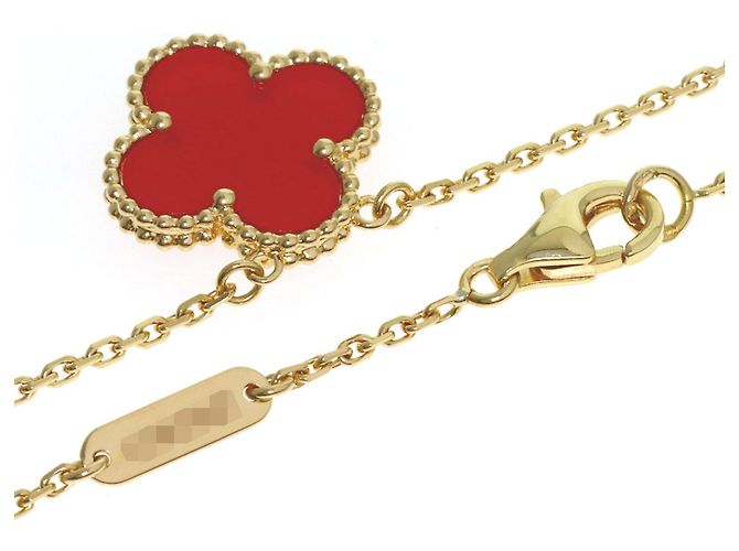 Van Cleef & Arpels Vintage Alhambra Karneol Halskette - Ansicht 2