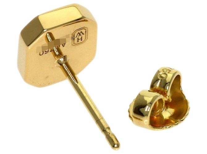 Brinco único Harry Winston Logo Diamond em ouro amarelo 18K - vista 2