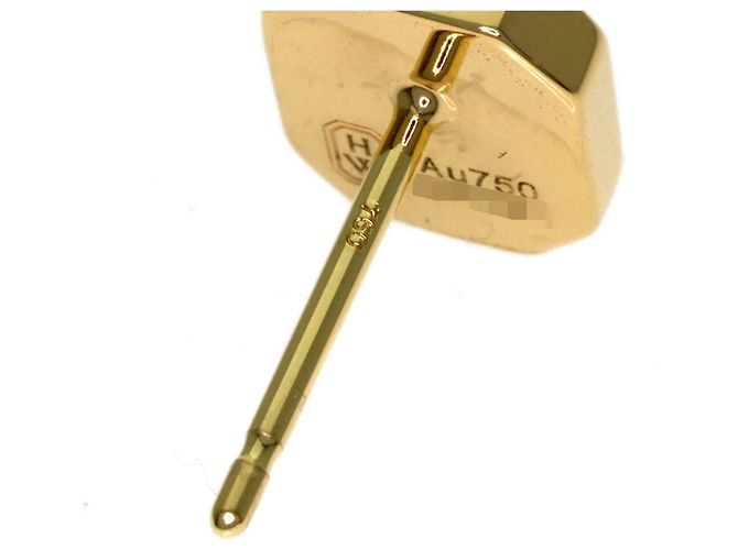 Brinco único Harry Winston Logo Diamond em ouro amarelo 18K - vista 3