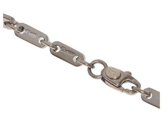 Pulsera Cartier Figaro en oro blanco de 18K - vista 4