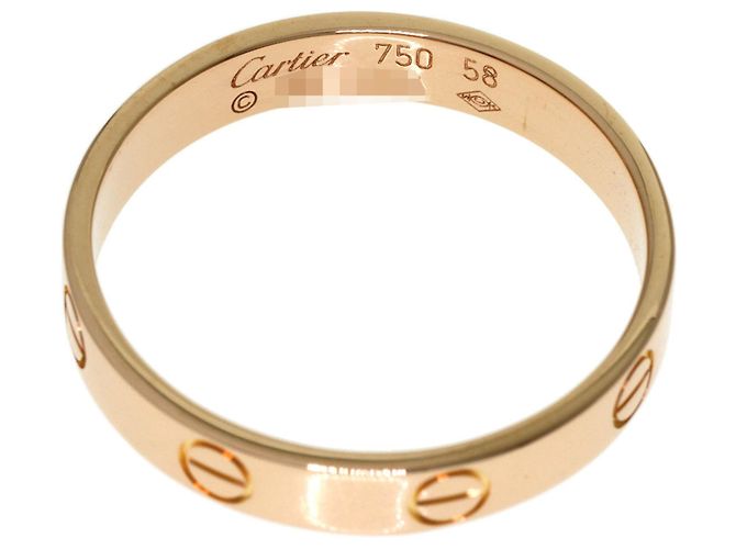 Anello Cartier Mini Love in oro rosa 18K - vista 4