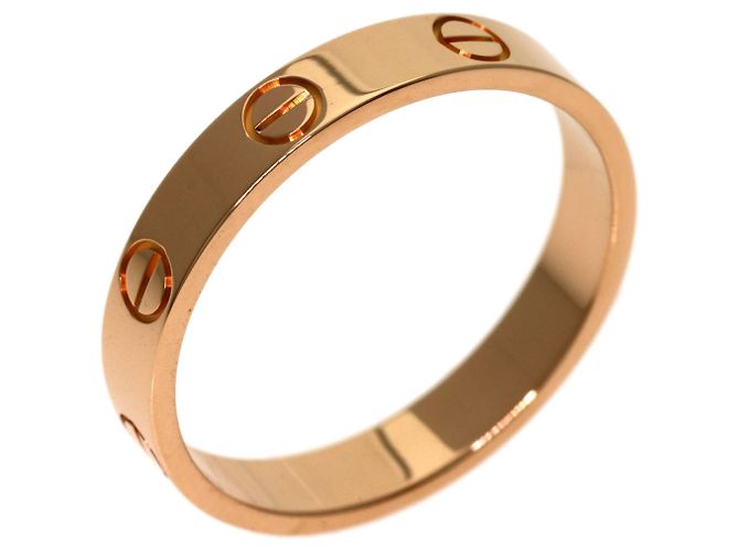 Bague Mini Love Cartier en or rose 18K - vue 2