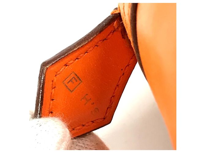 Hermès Saco Tote Hermes Plume Dog 38 Laranja - vista 10
