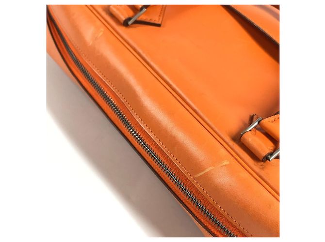 Hermès Saco Tote Hermes Plume Dog 38 Laranja - vista 11