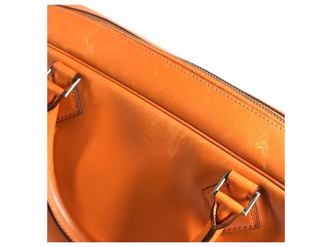 Hermès Saco Tote Hermes Plume Dog 38 Laranja - vista 12