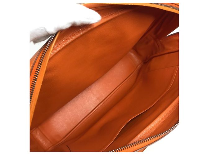 Hermès Saco Tote Hermes Plume Dog 38 Laranja - vista 13