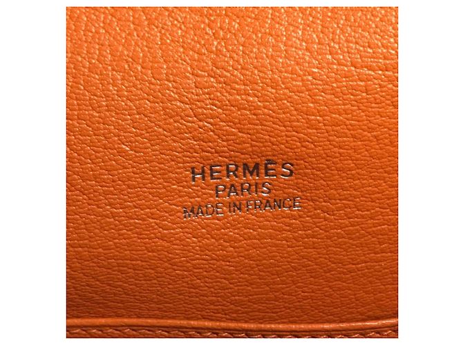 Hermès Saco Tote Hermes Plume Dog 38 Laranja - vista 14