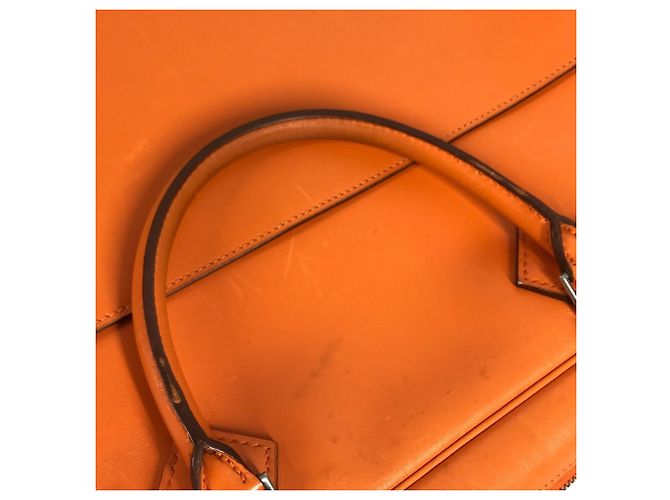 Hermès Saco Tote Hermes Plume Dog 38 Laranja - vista 17