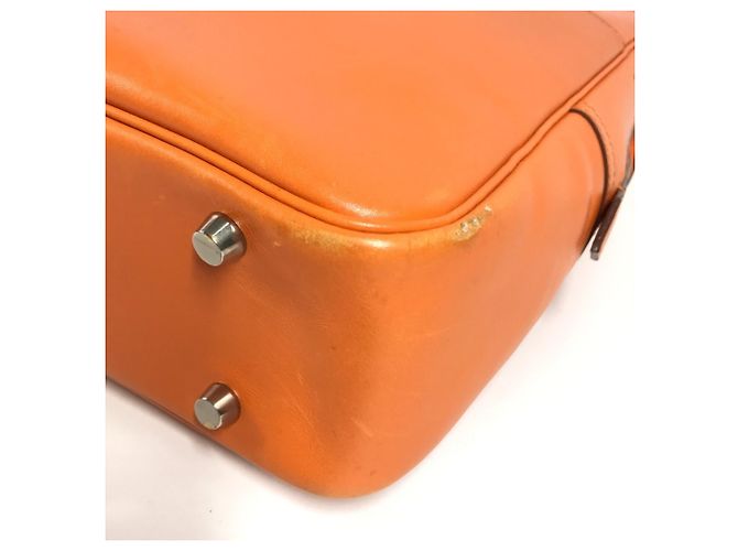 Hermès Saco Tote Hermes Plume Dog 38 Laranja - vista 6