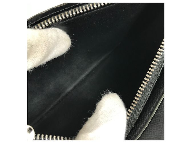 Louis Vuitton Taiga Portefeuille Brazza Bicolor Long Wallet Nero Blu - vista 12
