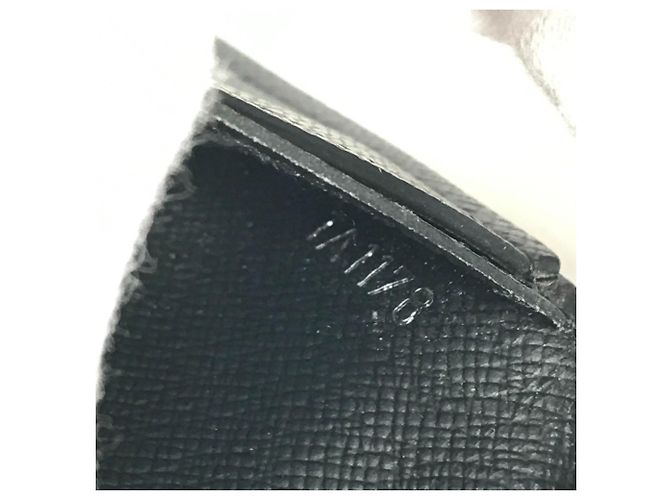 Louis Vuitton Taiga Portefeuille Brazza Bicolor Long Wallet Nero Blu - vista 13