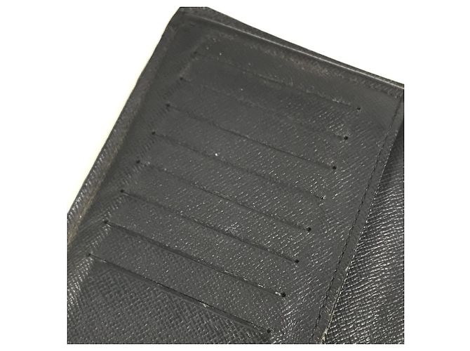 Louis Vuitton Taiga Portefeuille Brazza Bicolor Long Wallet Nero Blu - vista 14