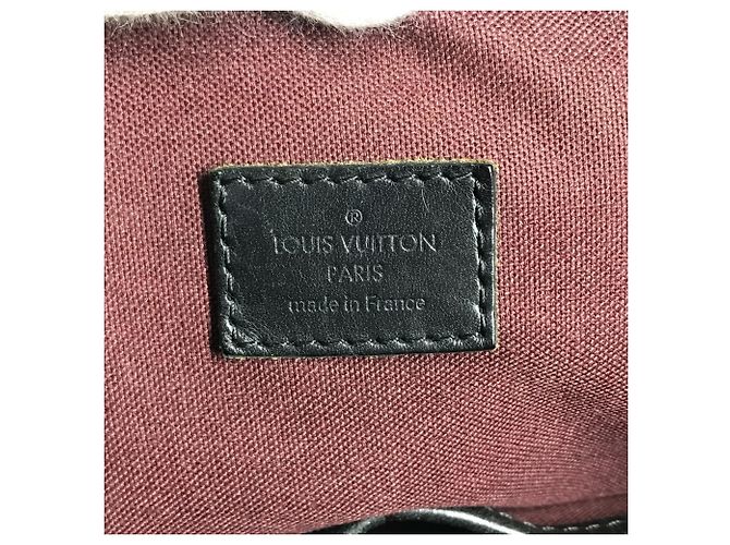 Bolso de Negocios Louis Vuitton Monogram Macassar Kitan Castaño Negro - vista 15