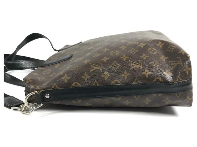 Bolso de Negocios Louis Vuitton Monogram Macassar Kitan Castaño Negro - vista 5