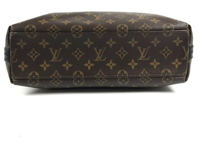Bolso de Negocios Louis Vuitton Monogram Macassar Kitan Castaño Negro - vista 6