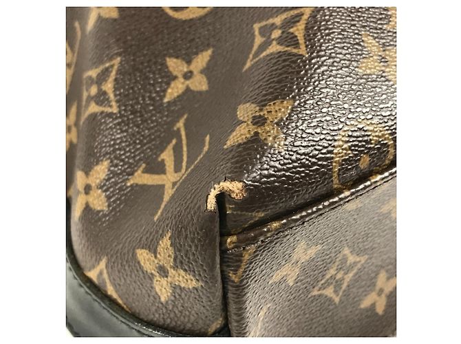 Bolso de Negocios Louis Vuitton Monogram Macassar Kitan Castaño Negro - vista 8