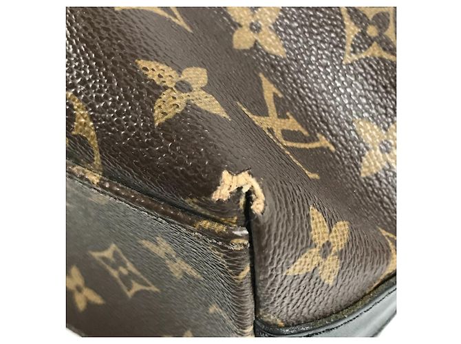 Bolso de Negocios Louis Vuitton Monogram Macassar Kitan Castaño Negro - vista 9