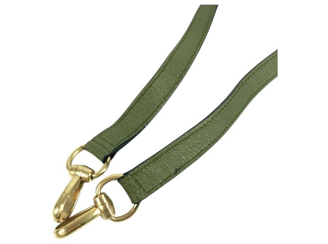 Borsa a spalla Gucci Vintage Bamboo in camoscio Verde - vista 16