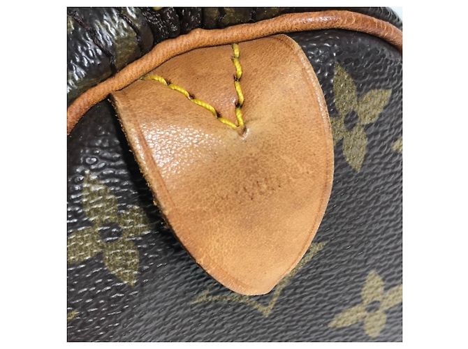 Bolso Louis Vuitton Monogram Speedy 25 Castaño - vista 10