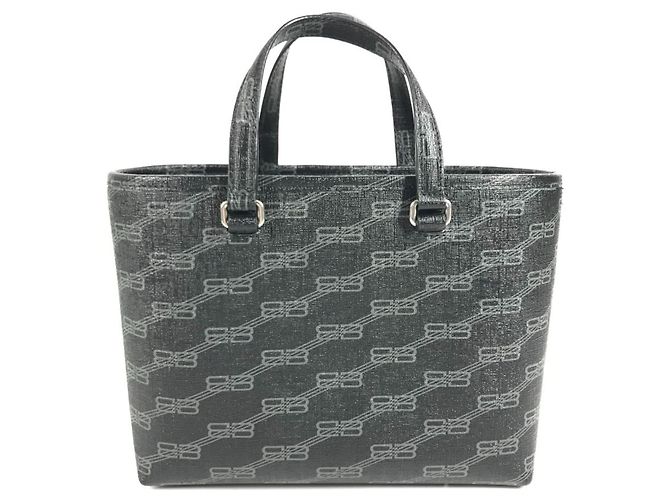 Borsa Balenciaga Monogram Signature Small Shopper Bag Nero - vista 2