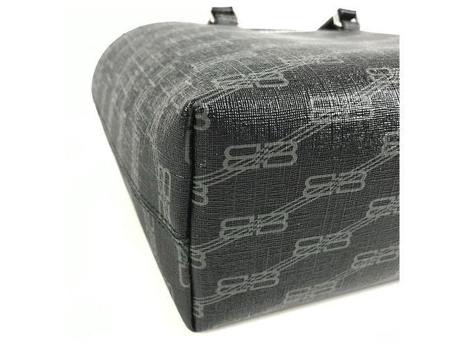 Borsa Balenciaga Monogram Signature Small Shopper Bag Nero - vista 8