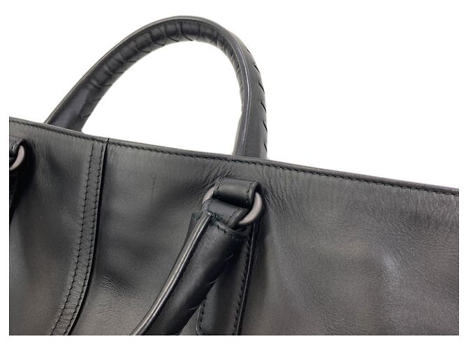 Borsa a mano Bottega Veneta in pelle nera - vista 12