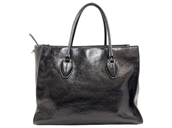 Tod's D 2-Way Tote Bag aus schwarzem Leder - Ansicht 2