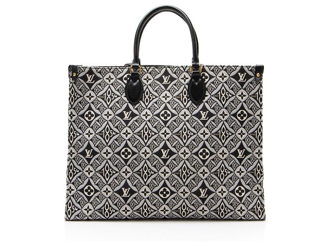 Louis Vuitton Limited Edition Jacquard Since 1854 Onthego GM Tote Blau - Ansicht 3