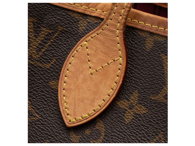 Borsa Tote Louis Vuitton Monogram Canvas Neverfull MM Marrone - vista 10