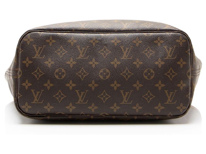 Borsa Tote Louis Vuitton Monogram Canvas Neverfull MM Marrone - vista 4