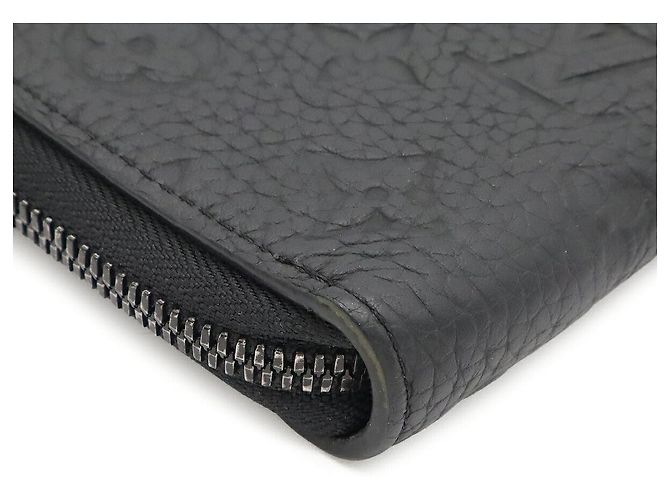 Louis Vuitton Monogram Trion Zippy Vertical Geldbörse Schwarz - Ansicht 3