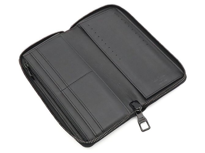 Louis Vuitton Monogram Trion Zippy Vertical Geldbörse Schwarz - Ansicht 5