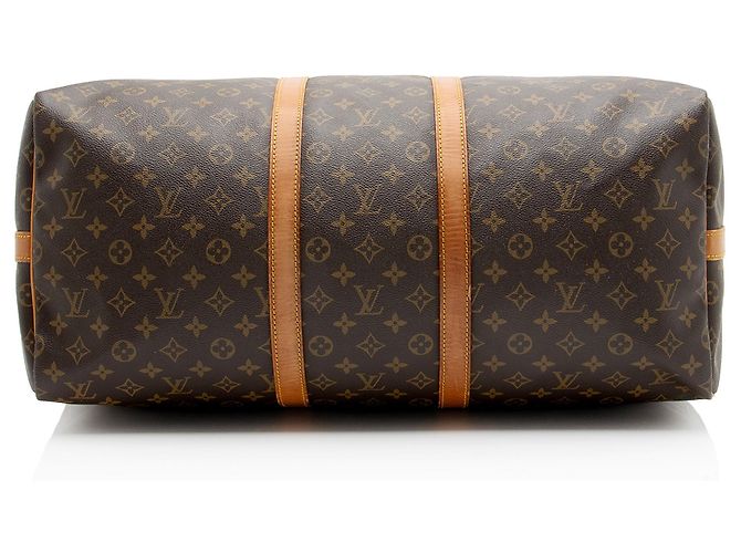 Louis Vuitton Vintage Monogram Canvas Keepall Bandouliere 55 Duffle Braun - Ansicht 4