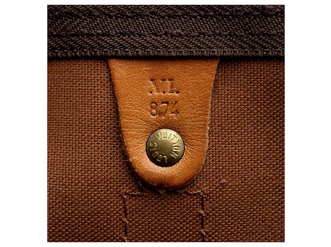 Louis Vuitton Vintage Monogram Canvas Keepall Bandouliere 55 Duffle Braun - Ansicht 6